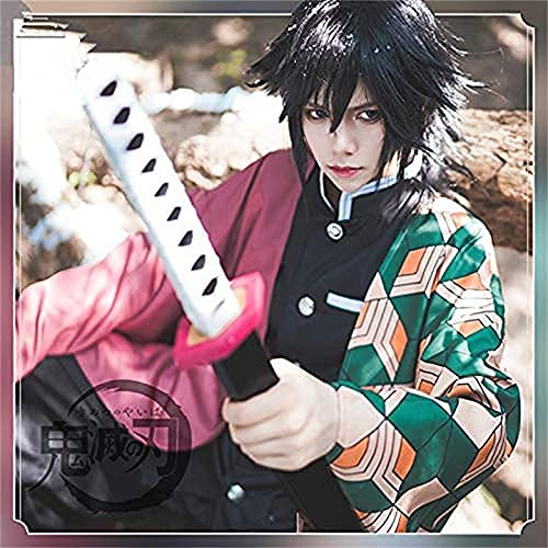 Tomioka Giyuu Demon Slayer Cosplay Costume - Heat Resistant Synthetic Wig for Men & Women | Kimetsu no Yaiba Anime Halloween Outfit - Perfect for Conventions, Cosplay Events & Halloween Parties