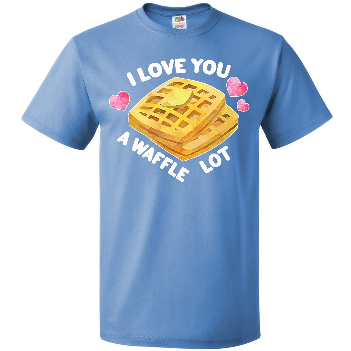 Inktastic Valentine's Day 'I Love You a Waffle Lot' Heart Print T-Shirt - Cute Couple Gift for Anniversary & Romantic Dates