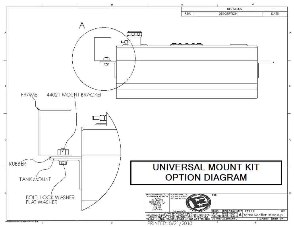 1965-1972 Ford Truck Non-EFI Fuel Tank Replacement - Durable Gas Tank for Classic Ford F100 F250 Pickups - Perfect for Restoration Projects & Off-Road Adventures