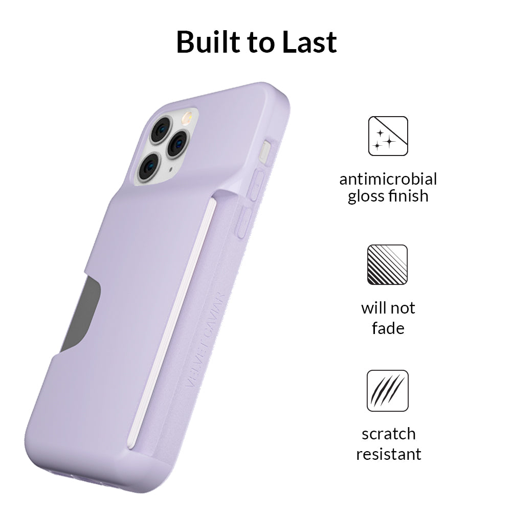 Light Purple iPhone Wallet Case - Slim Protective Phone Cover with Card Holder for iPhone 13/14/15 - Perfect for Everyday Use, Travel & Shopping