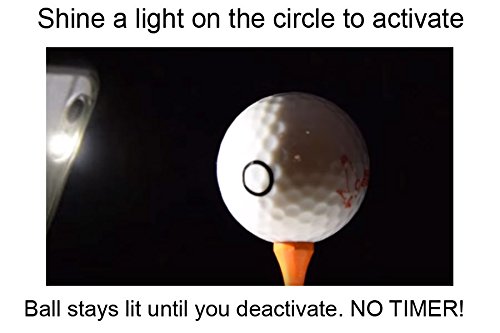 Night Eagle CV LED Golf Balls - Light Activated Technology, No Timer Needed - 6 Pack with 7 Vibrant Colors - Perfect for Night Golf, Driving Range Practice & Glow-in-the-Dark Sports