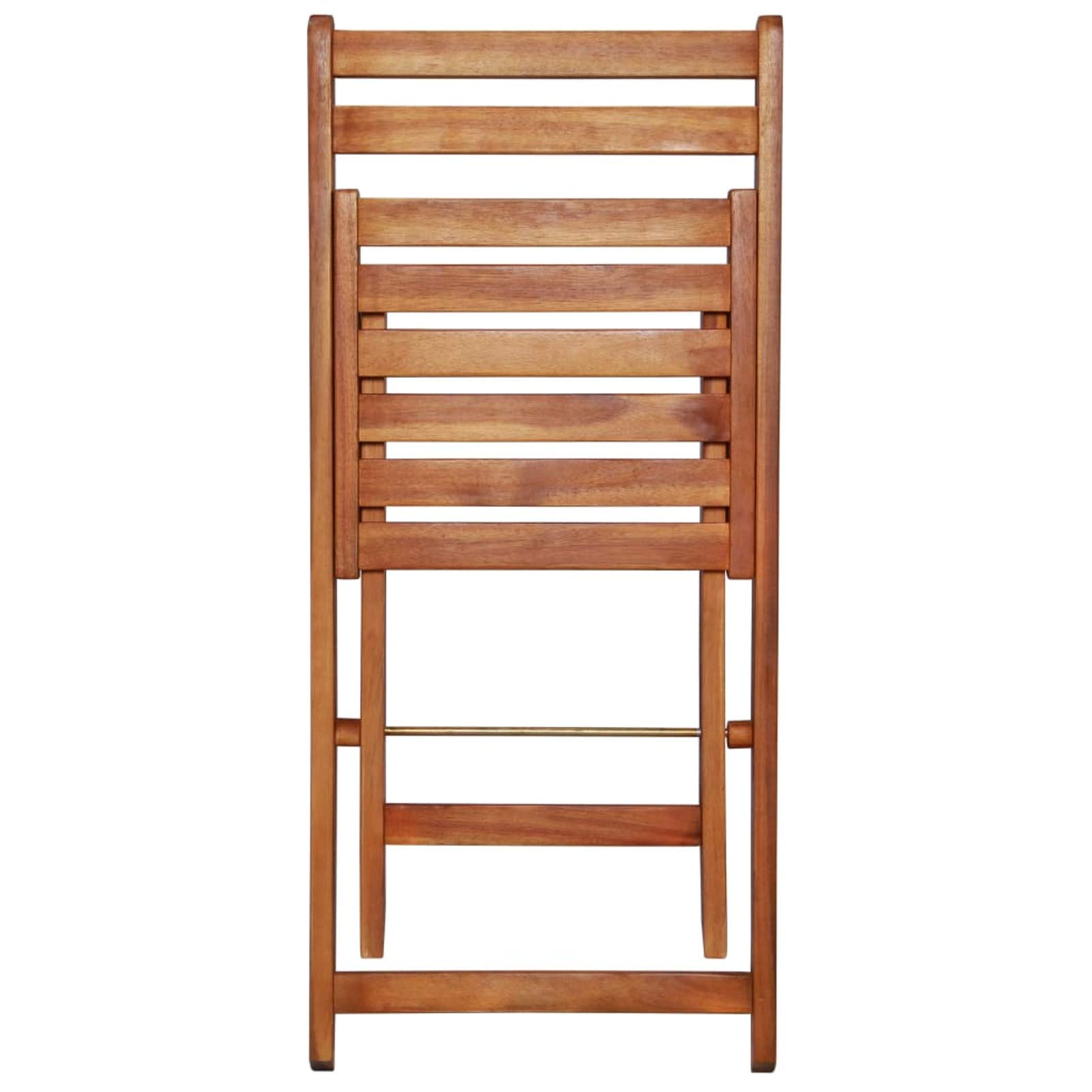 Tidyard 2-Piece Acacia Wood Folding Dining Chairs - Patio, Garden, Poolside & Indoor Outdoor Furniture - 15.7 x 20 x 31.5 Inches (WxDxH) - Perfect for Backyard BBQs, Beach Houses & Small Space Living