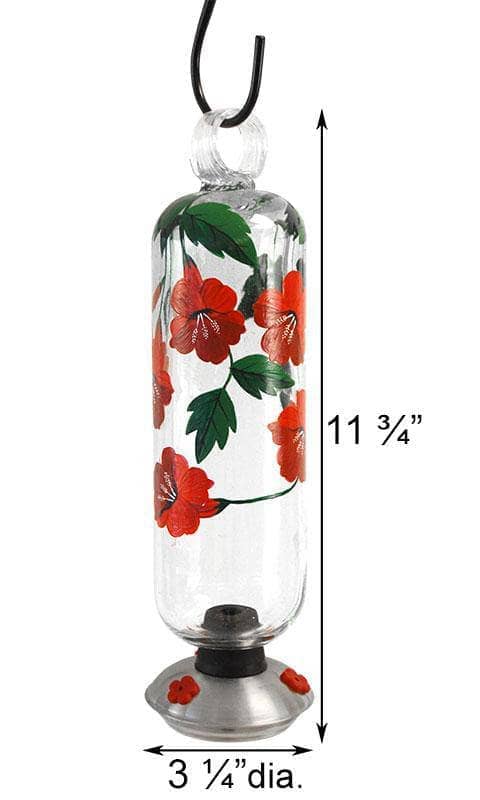 Filigree Botanica Hummingbird Feeder - Elegant Glass Nectar Feeder for Attracting Hummingbirds - Perfect for Garden, Patio, and Outdoor Decor