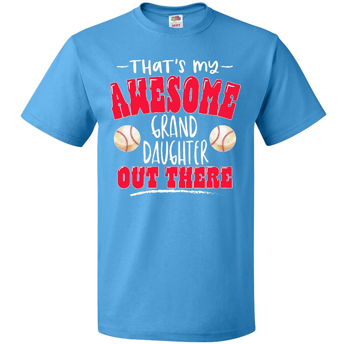 Inktastic 'That's My Awesome Granddaughter' Baseball Design T-Shirt - Perfect for Grandparents Day, Family Reunions & Baseball Games