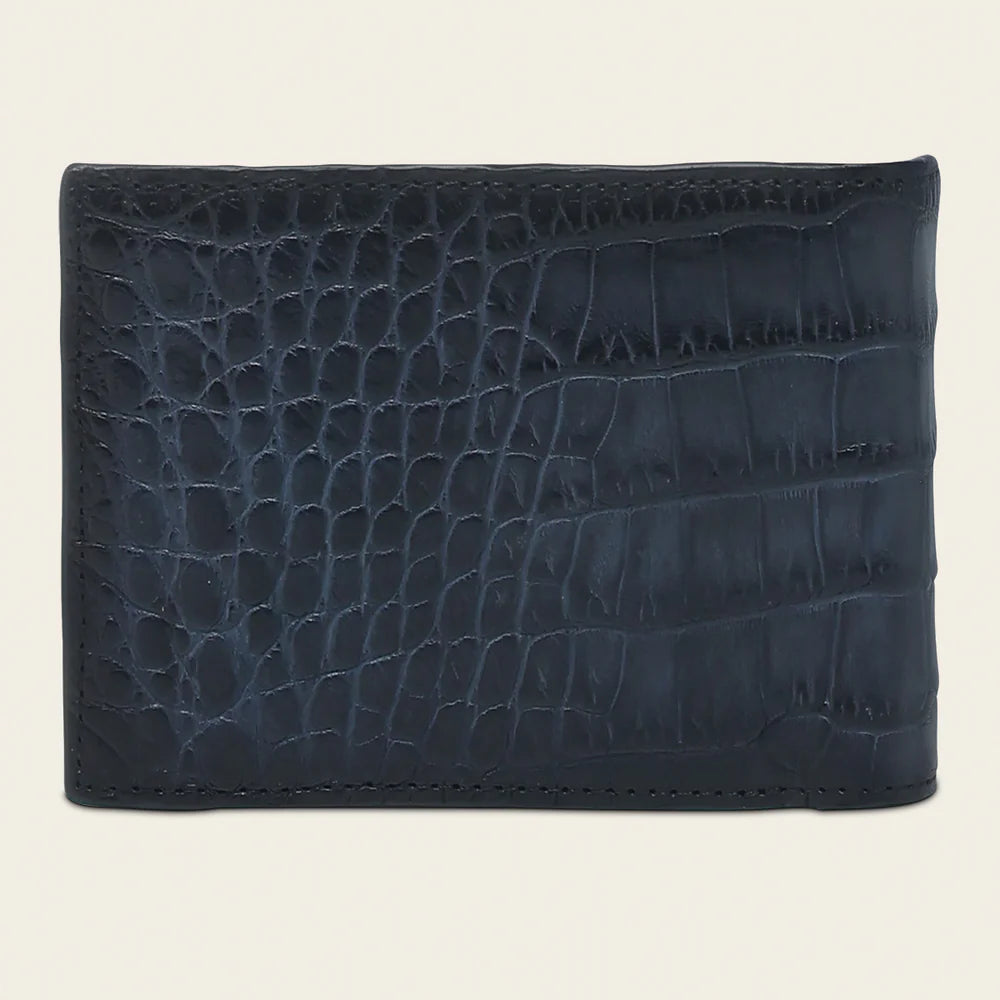 Luxury Men's Bi-Fold Wallet - Genuine Blue Alligator Leather - BC030AL - Perfect for Business, Travel & Everyday Use