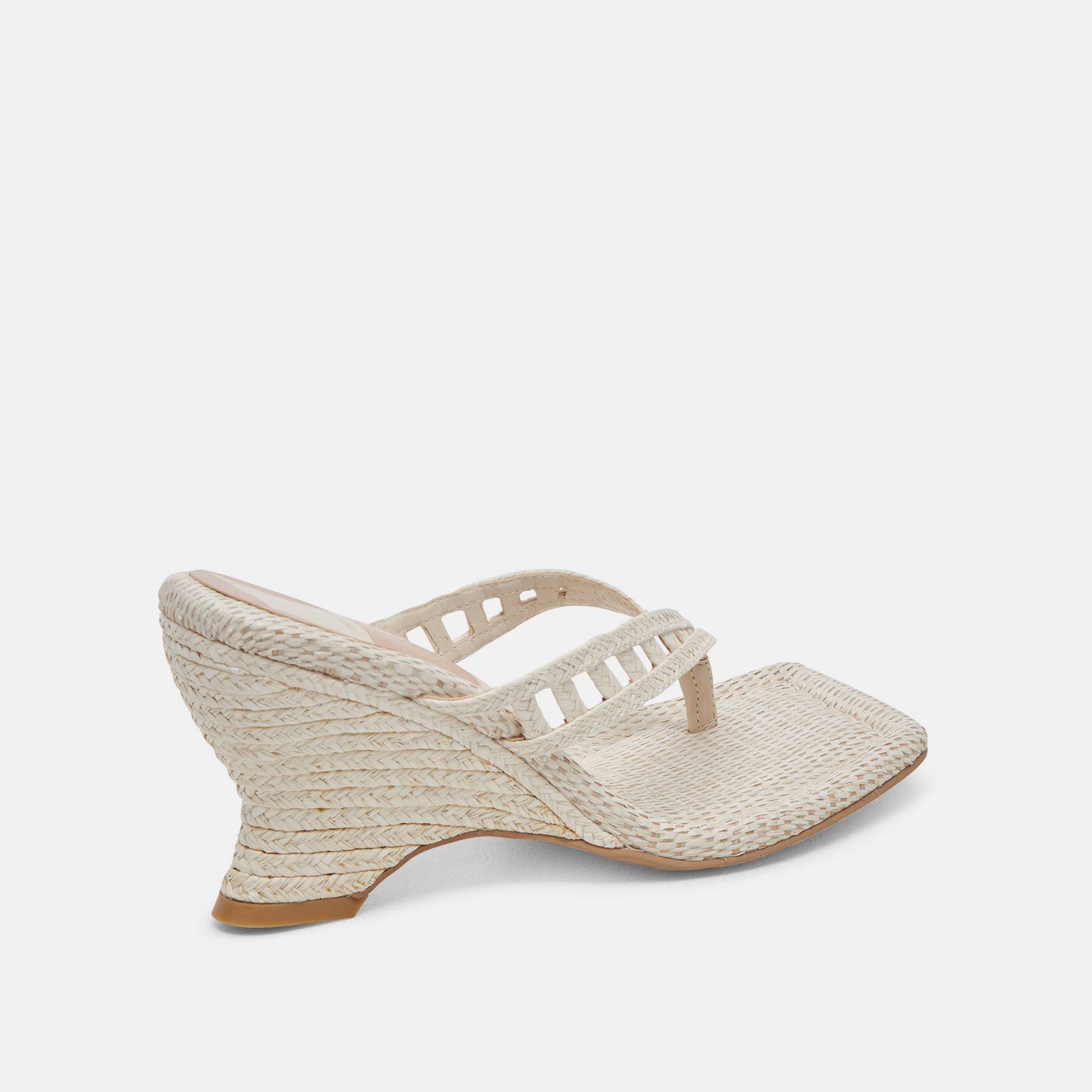 NULLAH WEDGES OATMEAL RAFFIA - Comfortable Summer Sandals for Women, Beach Wedding & Vacation Shoes, Perfect for Outdoor Parties and Casual Wear