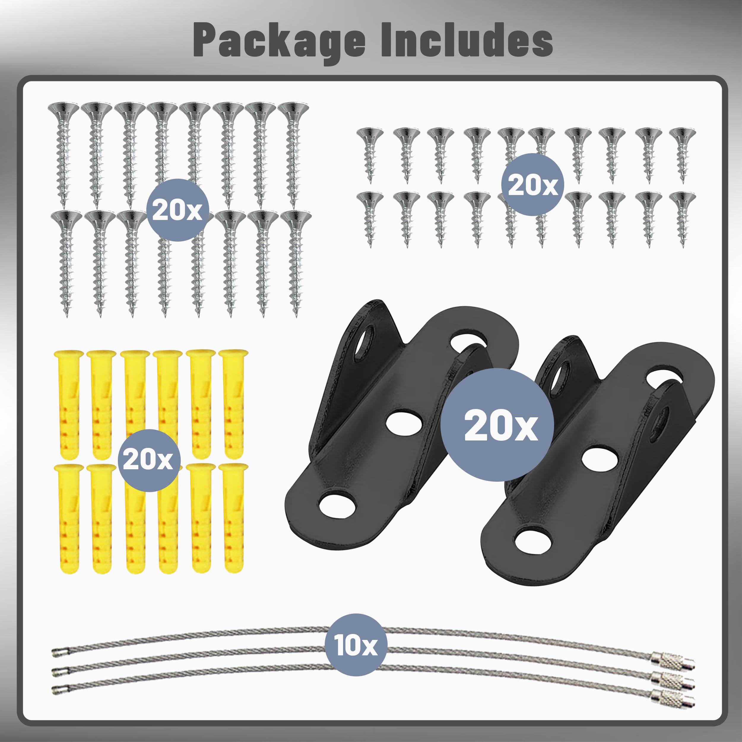 10 Pack Heavy Duty Furniture Anchors - Premium Anti-Tip Metal Straps for Baby Proofing & Pet Safety | Secure Cabinets, Dressers & Bookshelves | Child Safety & Earthquake Protection for Home & Office