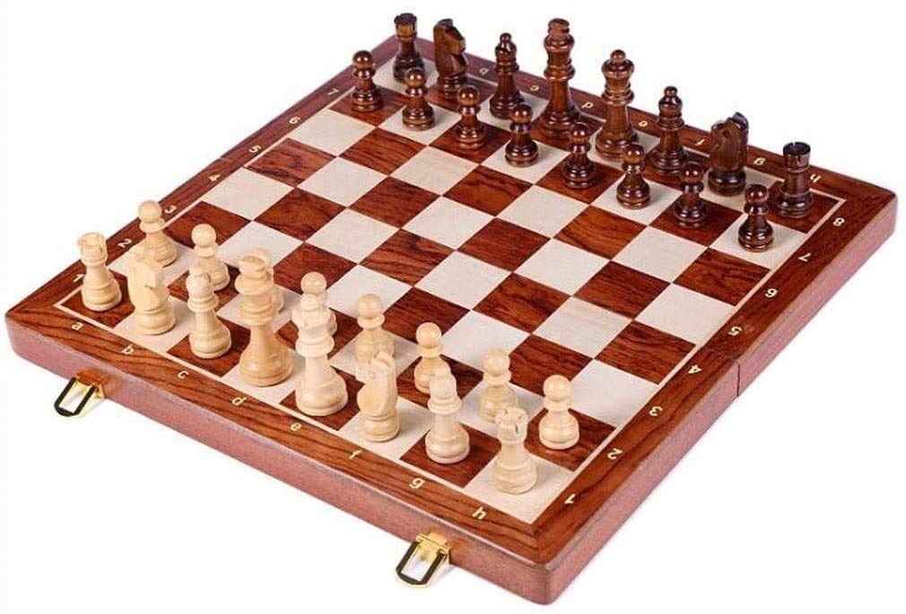Premium Magnetic Wooden Chess Set - Foldable Board for Indoor & Outdoor Play - Classic Strategy Game for Kids & Adults - Perfect for Family Game Nights, Travel, and Educational Fun