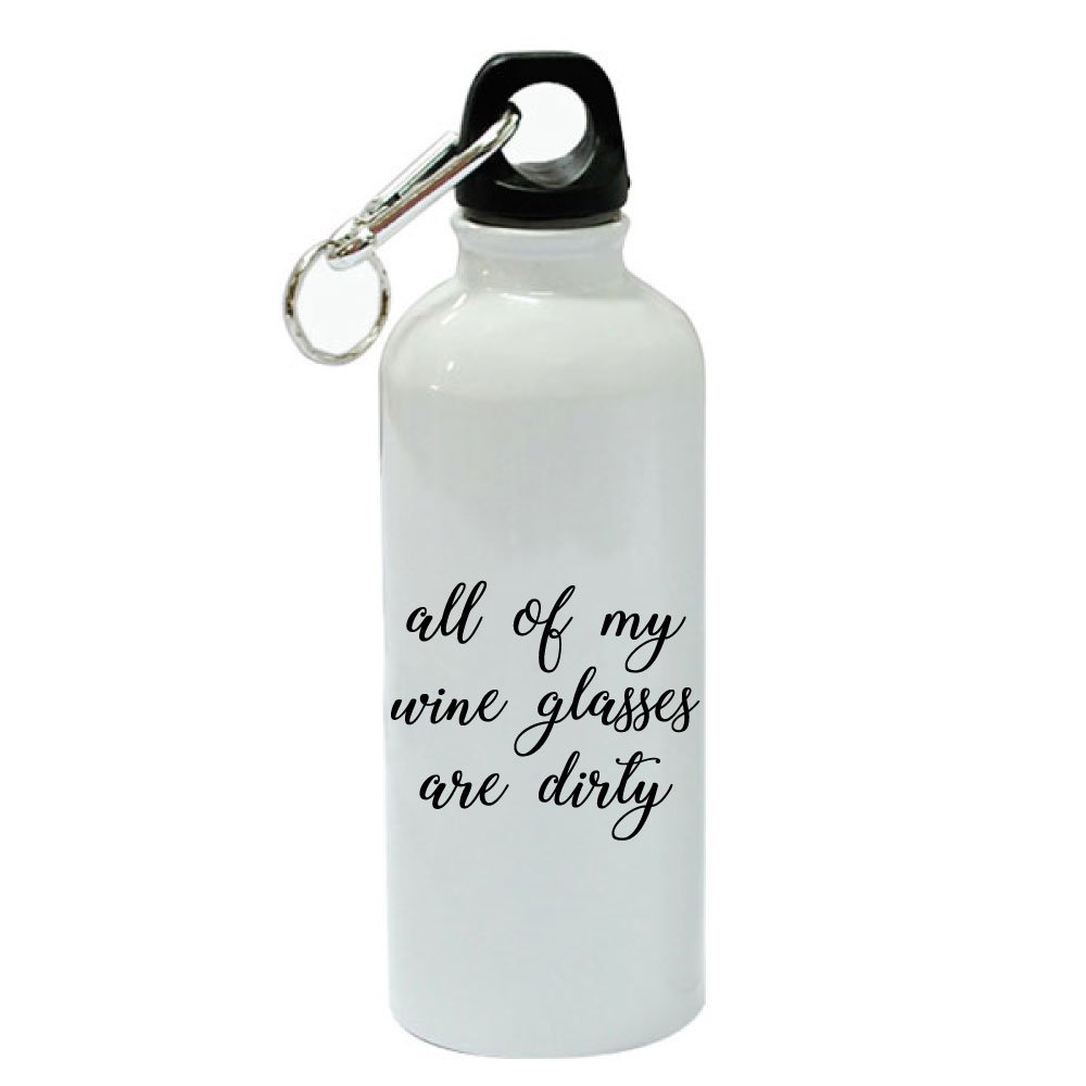 20 oz White Aluminum Sports Water Bottle - Insulated, Leak-Proof & Durable for Gym, Hiking & Outdoor Activities