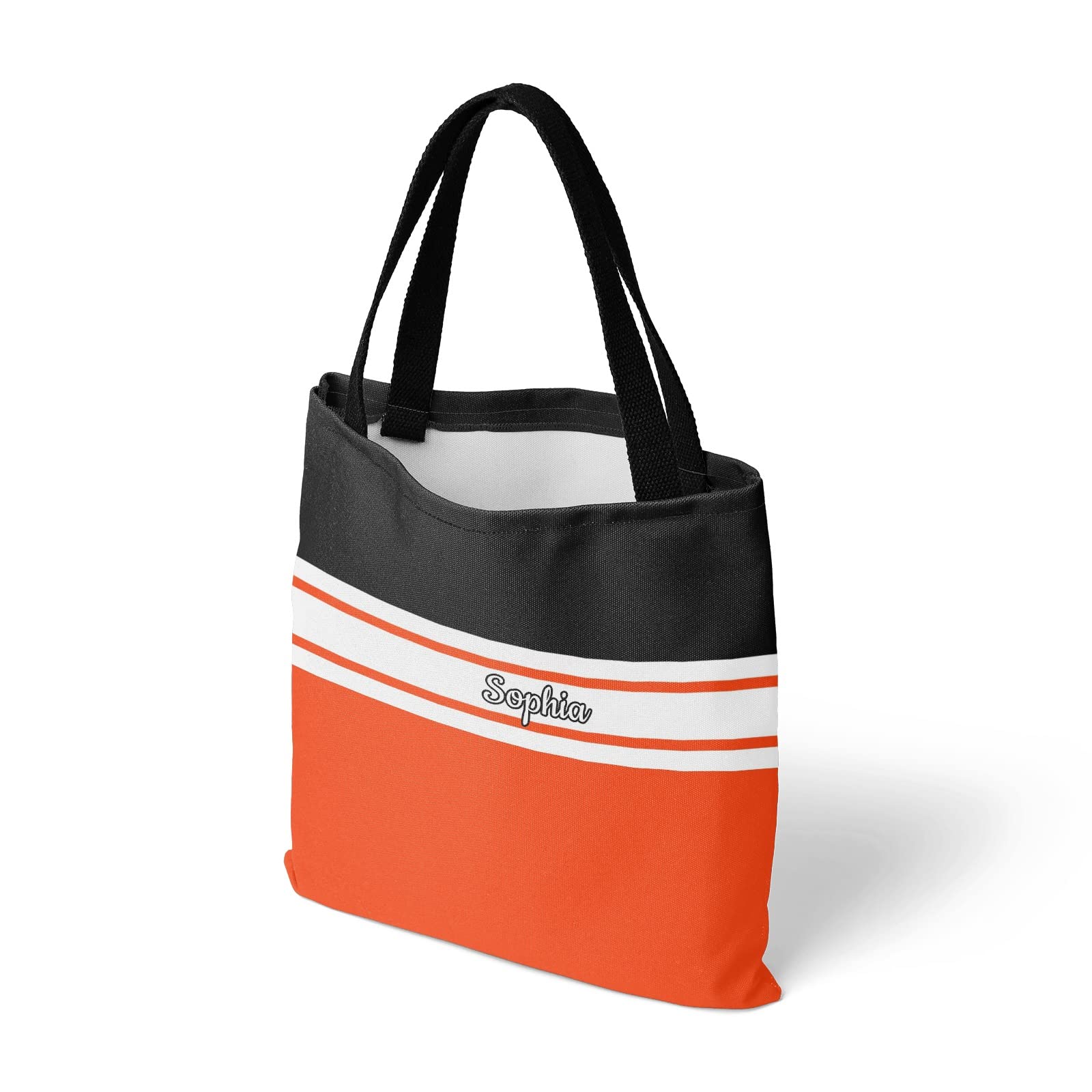 Eco-Friendly Personalized Sea Turtle Stripes Canvas Tote Bag - Reusable Handbag & Shoulder Bag for School, Travel, Shopping | Perfect Gift for Beach Lovers & Ocean Conservation Supporters