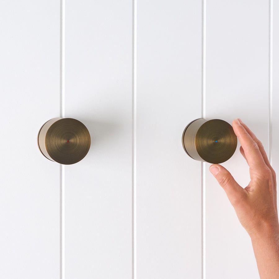 Vintage Round Taps in Antique Brass Finish - Perfect for Bathroom & Kitchen Faucet Upgrades