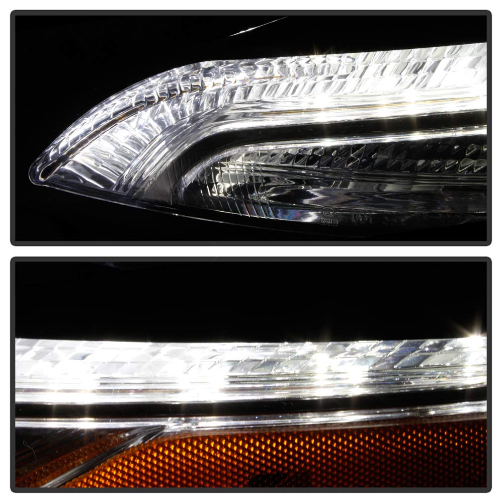 ACANII LED DRL Running Lights Parking Signal Lamps Assembly - Driver Side for 2014-2018 Jeep Cherokee | OE Style Replacement | Enhanced Visibility & Style for Daytime Driving & Parking