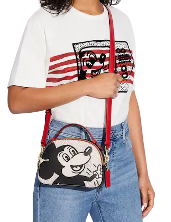 Coach Disney Mickey Mouse X Keith Haring Serena Satchel Crossbody Bag - Limited Edition Designer Handbag for Women, Fashion Accessory for Daily Use, Work, Travel and Special Occasions