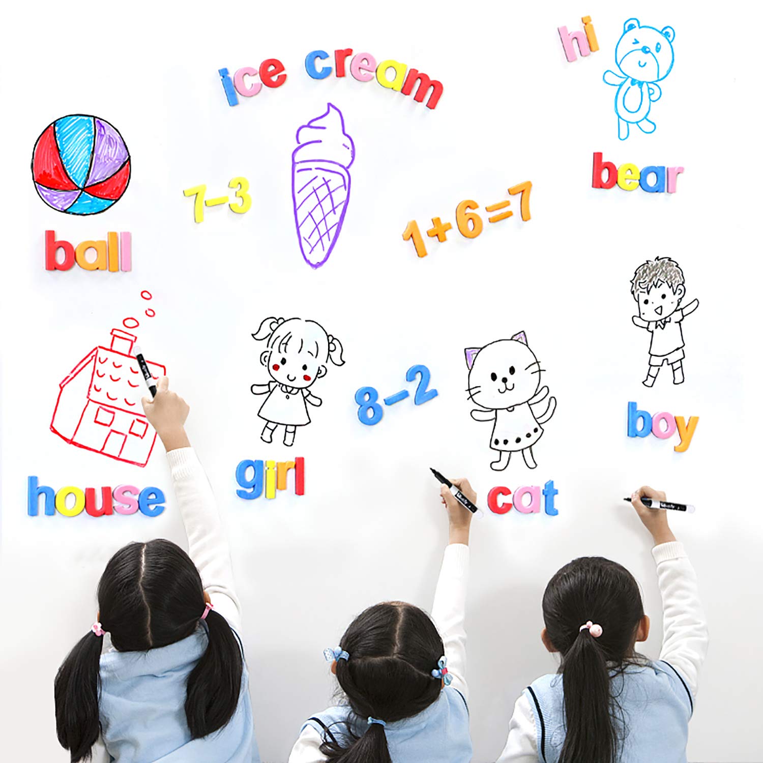 Colorful Alphabet Fridge Magnets - 78PCS Educational Stickers for Kids Learning