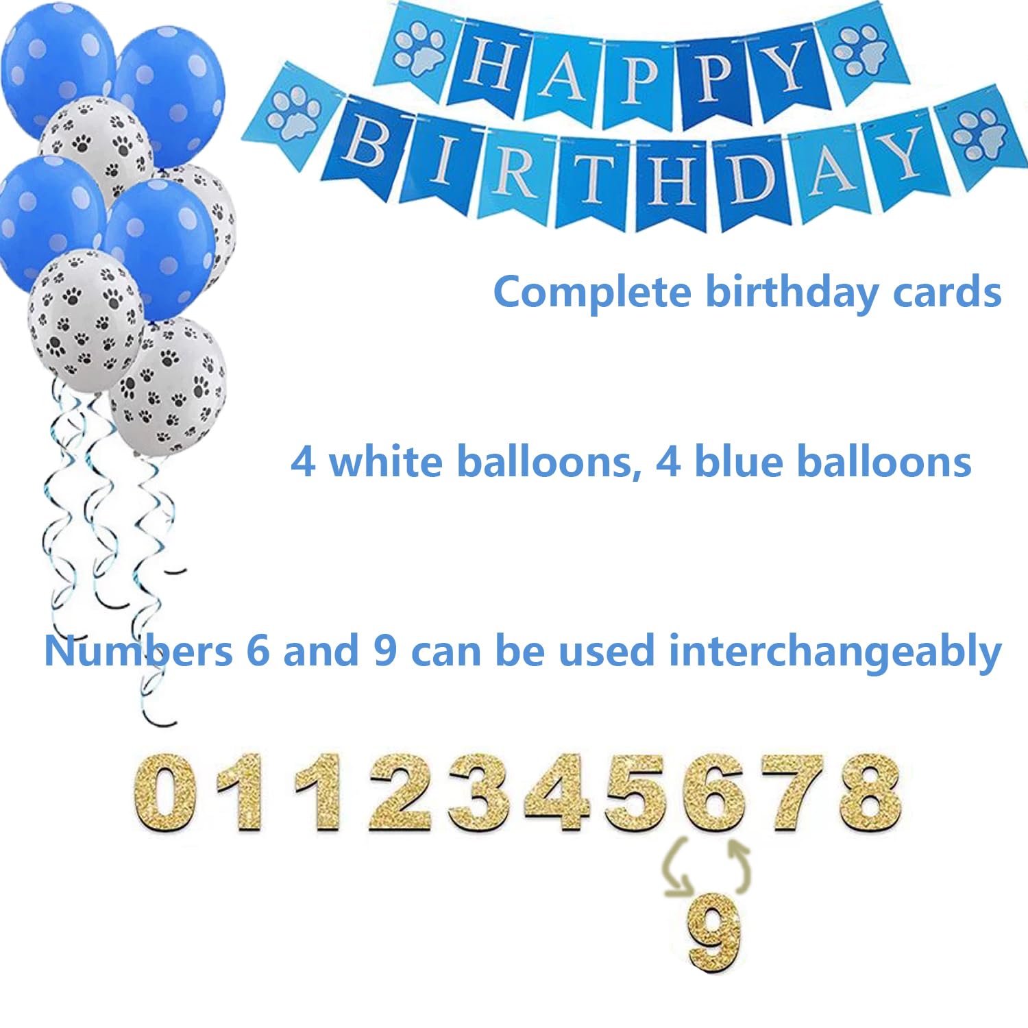 Cat Birthday Party Supplies Set - Kitten Bandanas, Birthday Hat, Number, Banner, Bowtie & 8 Letter Balloons | Perfect for Cat Birthday Decorations & Outfits | Ideal for Kitty Birthday Parties, Photo Shoots & Celebrations