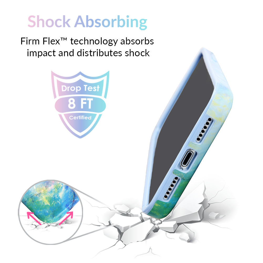 Premium Blue Opal iPhone Case - Shatterproof Protective Cover with Slim Fit Design for iPhone 13/14/15 Pro Max - Perfect for Everyday Use, Travel & Outdoor Activities