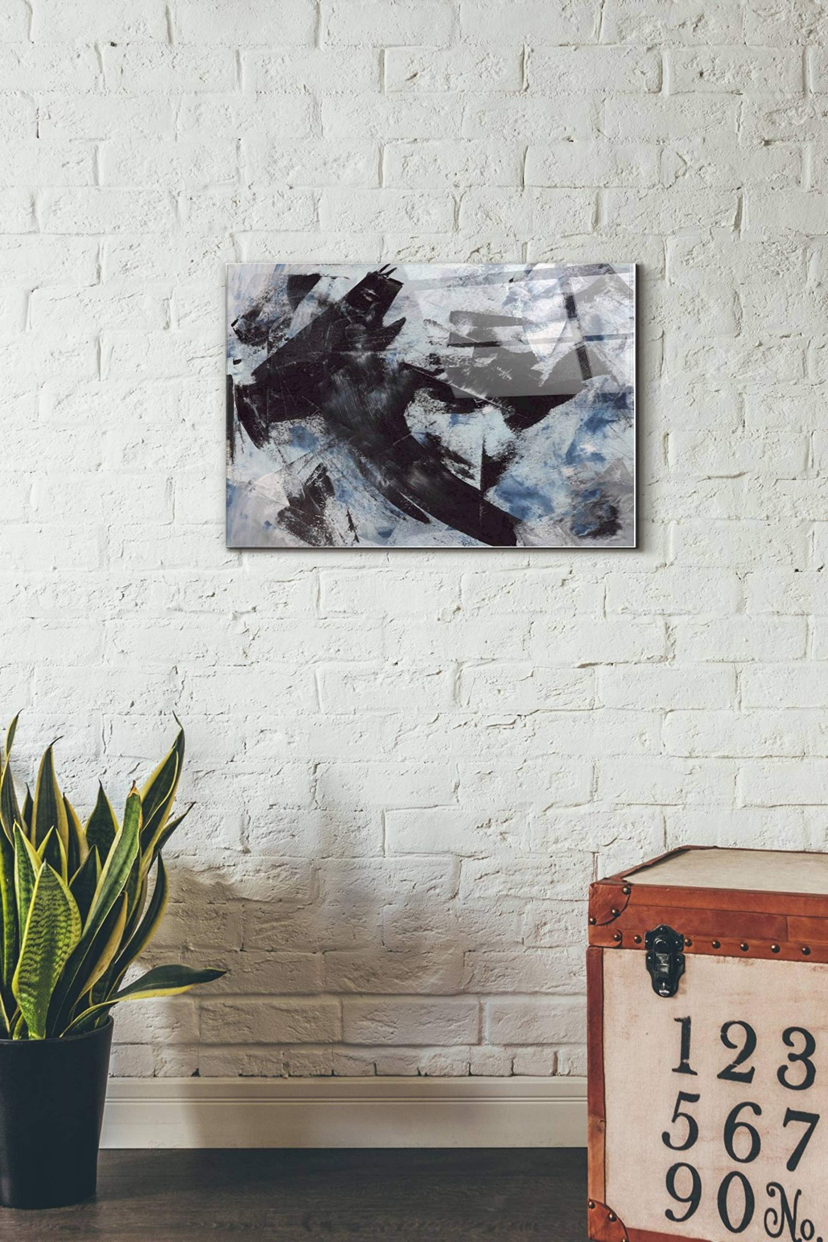 Epic Art 'Raven' Acrylic Glass Wall Art - 16x24 Inches Modern Home Decor - Perfect for Living Room, Bedroom, or Office Wall Decor