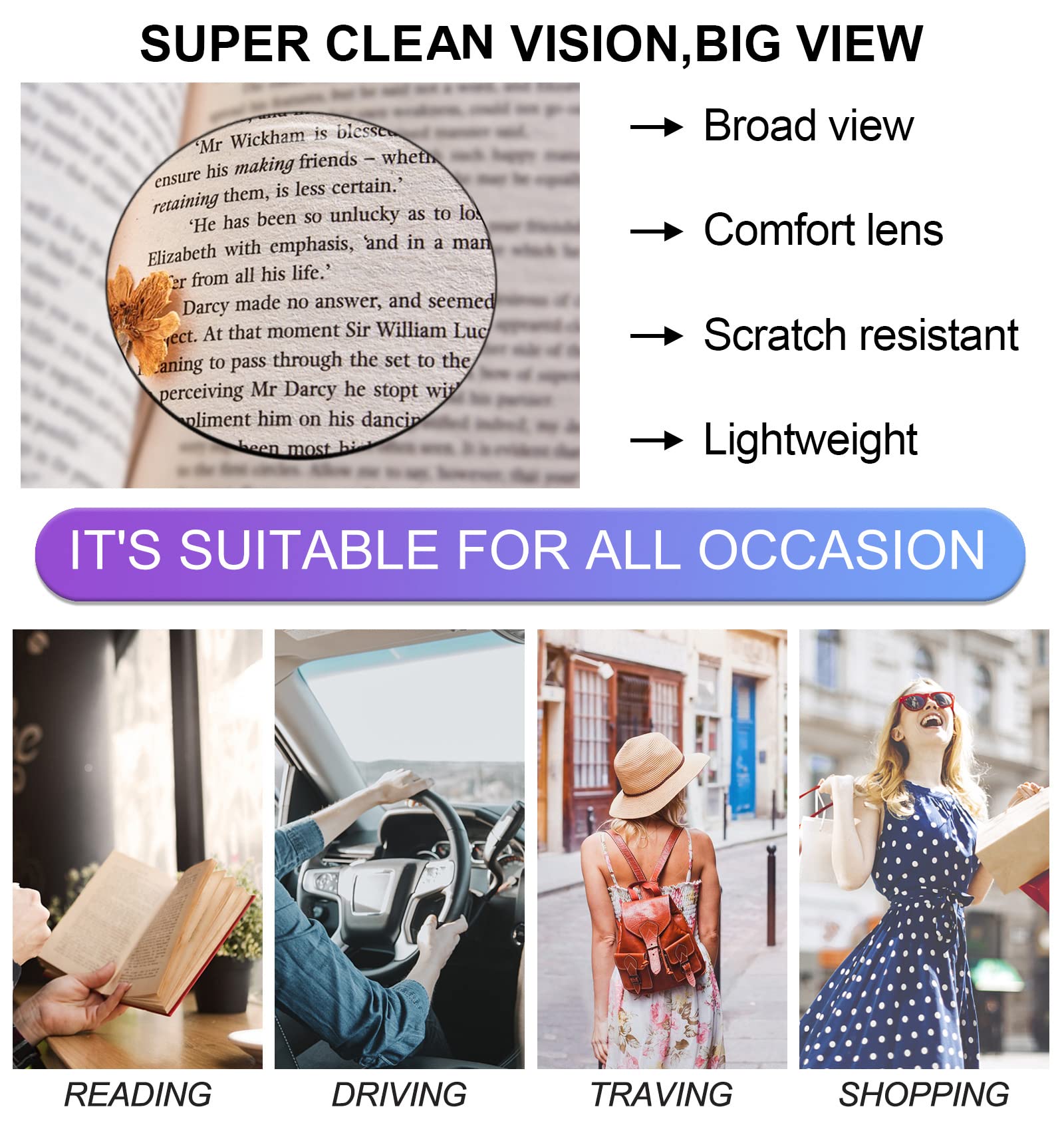 Blue Light Blocking Reading Glasses for Women - Anti Glare Computer Glasses with Spring Hinge - Reduce Eye Strain & Headaches - Perfect for Office Work, Screen Time & Reading Books