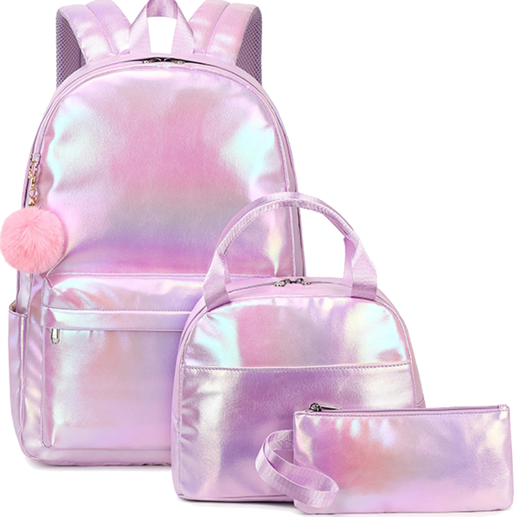 **Stylish 16 Inch Girls Backpack for School - Waterproof Laptop Backpack with Lunch Box for Teens & Elementary Students - Perfect for Middle School, Travel & Daily Use**