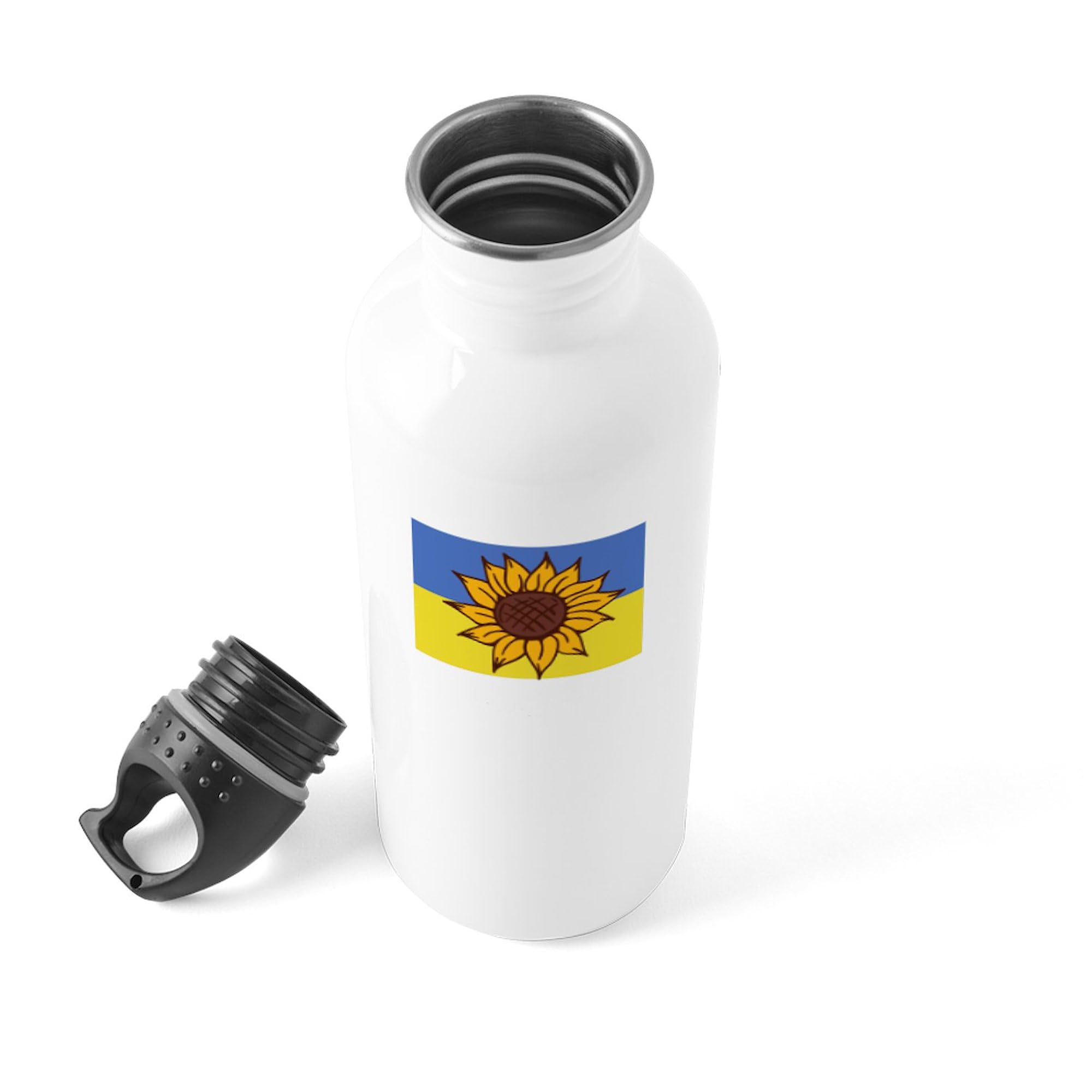 Ukraine Sunflower 1.0L (34 oz) Stainless Steel Water Bottle - Insulated, Leak Proof, BPA Free - Perfect for Travel, Gym & Outdoor Activities