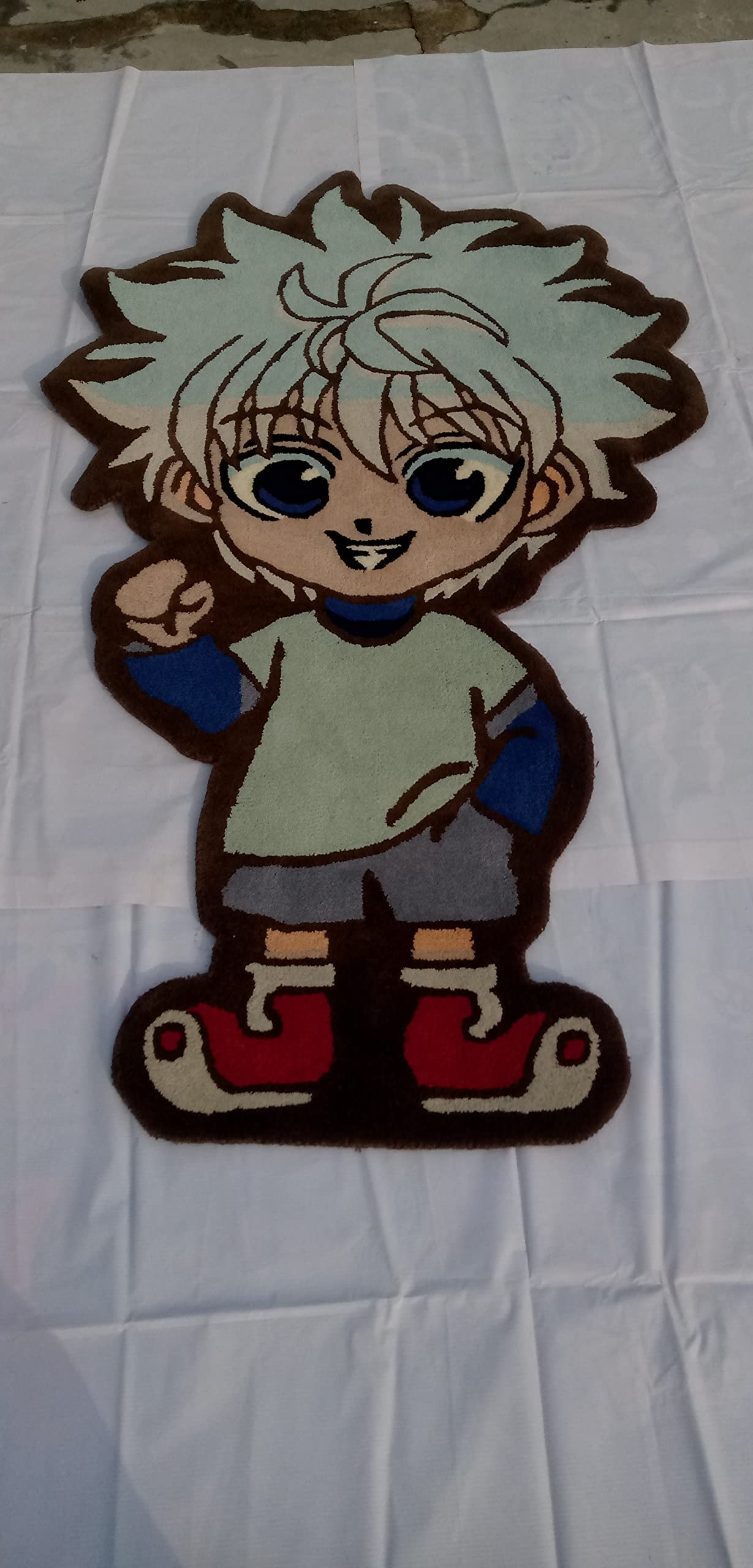 Anime Boy Cartoon Character Rug 3x5 ft - Soft Area Carpet for Living Room, Boys & Girls Bedroom Decor - Non-Slip Kids Floor Mat for Playroom, Dorm, Nursery - Cute Cartoon Design Home Accent