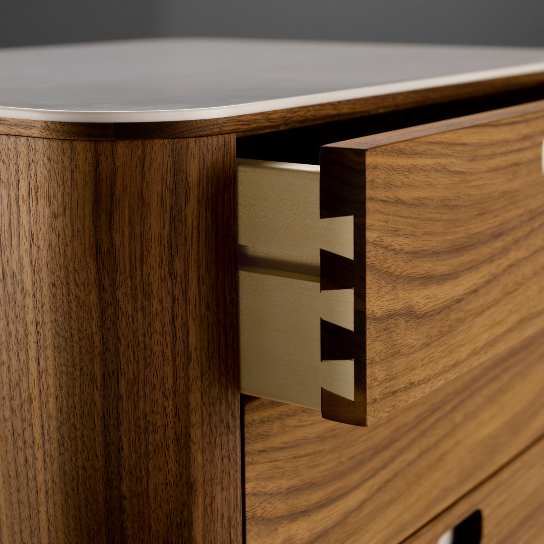 AK2420 5-Drawer Chest of Drawers - Modern Wooden Dresser for Bedroom Storage - Perfect for Organizing Clothes, Accessories & Home Essentials