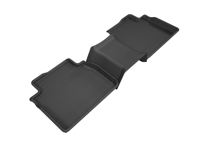 3D MAXpider Kagu Custom Fit Floor Mats for 2018-2020 Toyota Camry - 2nd Row, Black - All-Weather Protection & Premium Car Interior Accessories for Daily Commute & Family Road Trips