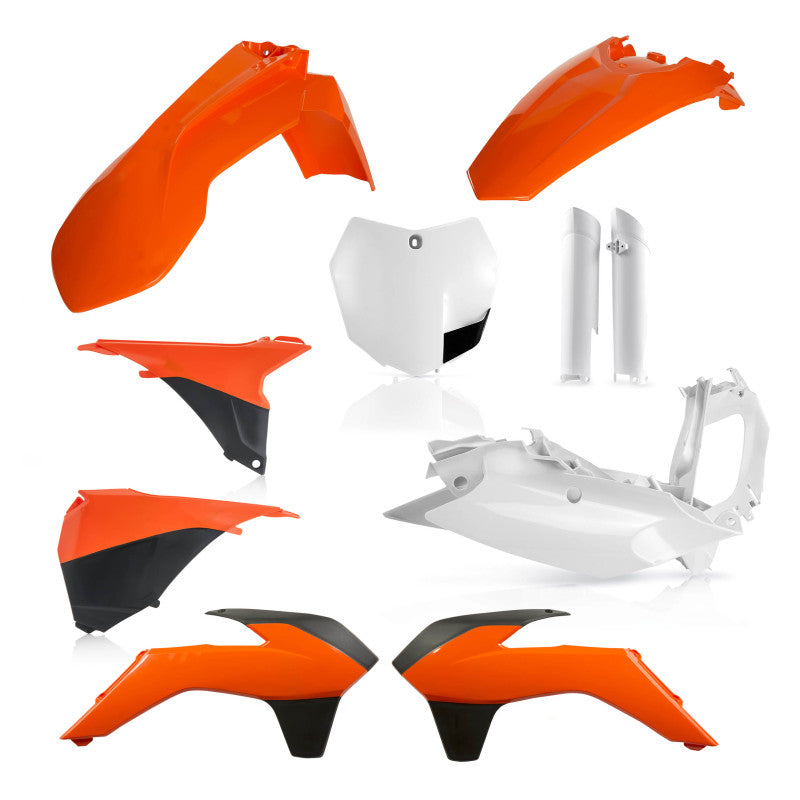 Acerbis Full Plastic Kit for KTM SX/SX-F/XC/XC-F 125-450 (2013-2014) - 16 Orange - Durable Replacement Body Panels for Motocross & Off-Road Racing