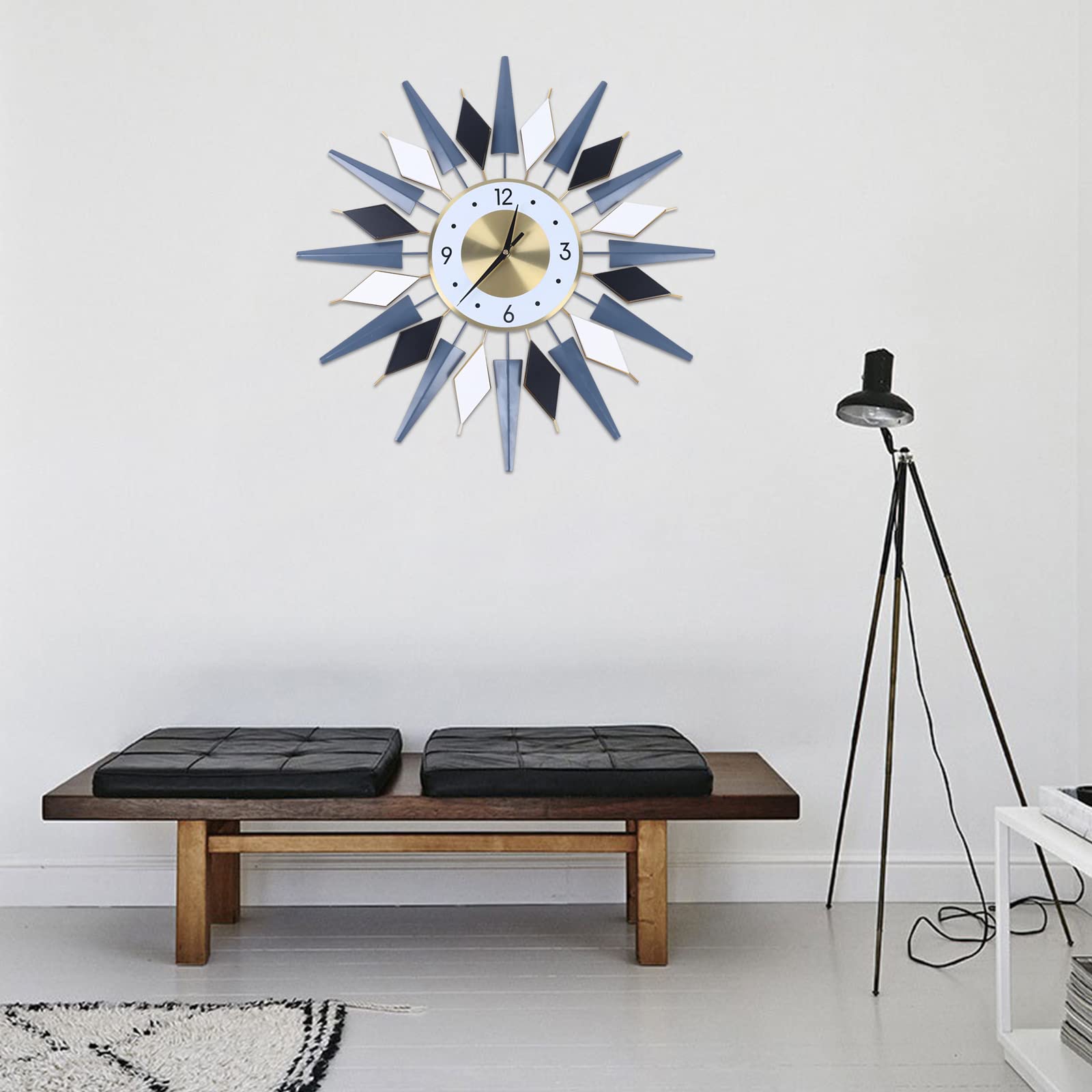 Gdrasuya10 Large Metal Wall Clock - European Style Silent Non-Ticking Decorative Clock for Living Room, Bedroom & Office Decor | Perfect for Home, Office and Gift Giving