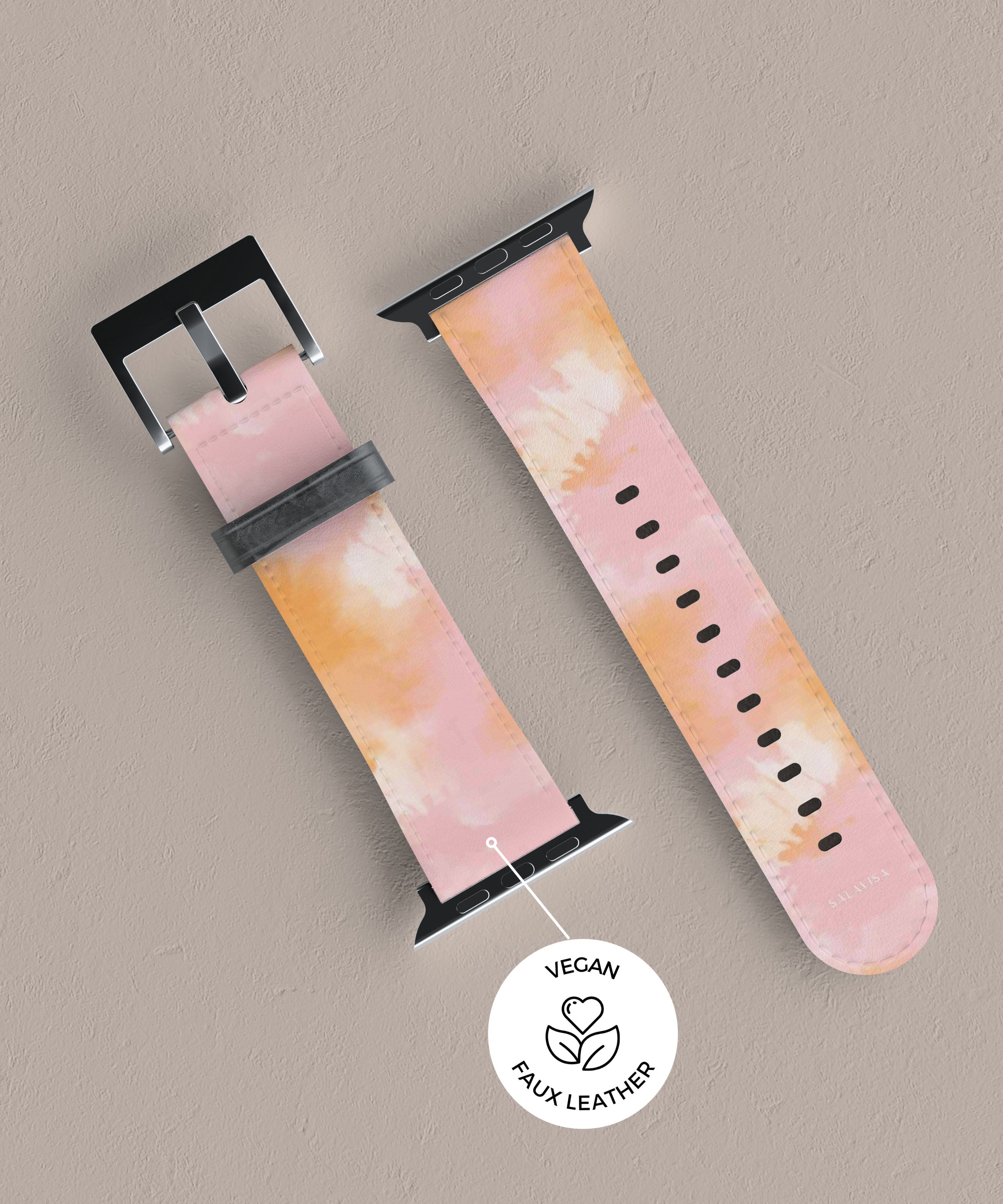 Vibrant Pink & Orange Tie Dye Apple Watch Band - Soft Silicone Replacement Strap for Series 9/8/7/SE/6/5/4/3/2/1 - Perfect for Workouts, Yoga & Summer Fashion Accessories