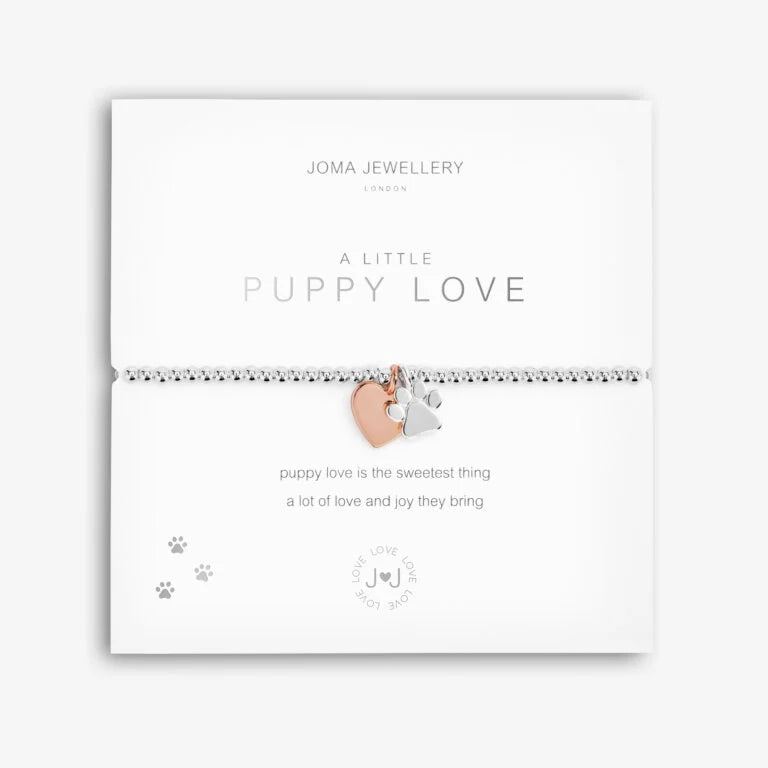 Joma Jewellery Puppy Love Bracelet - Cute Dog Charm Bracelet for Women & Girls - Perfect Gift for Pet Lovers, Birthdays & Anniversaries