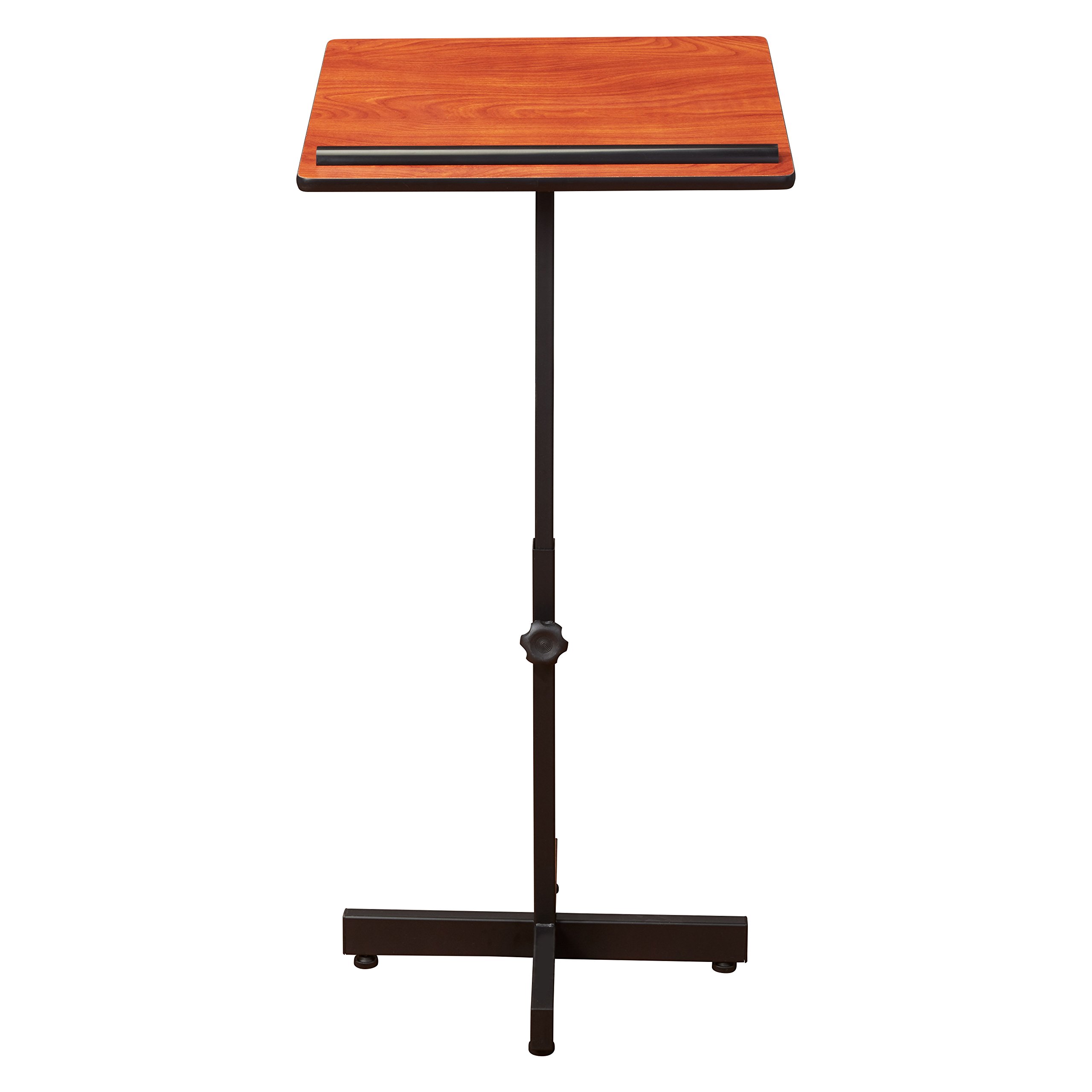 Portable Presentation Lectern with Sound System - Oklahoma Cherry Wood Podium for Public Speaking, Church Sermons & School Events - Perfect for Conferences, Weddings & Classrooms