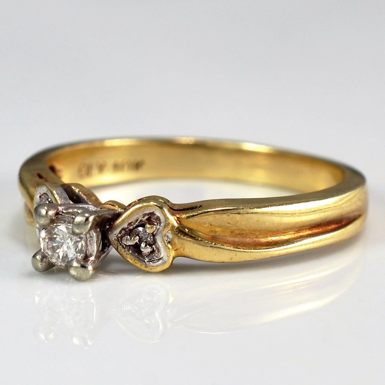 0.09ctw Heart-Shaped Diamond Ring - Size 6 | Elegant Promise & Engagement Ring for Women | Perfect for Anniversaries, Proposals & Special Occasions