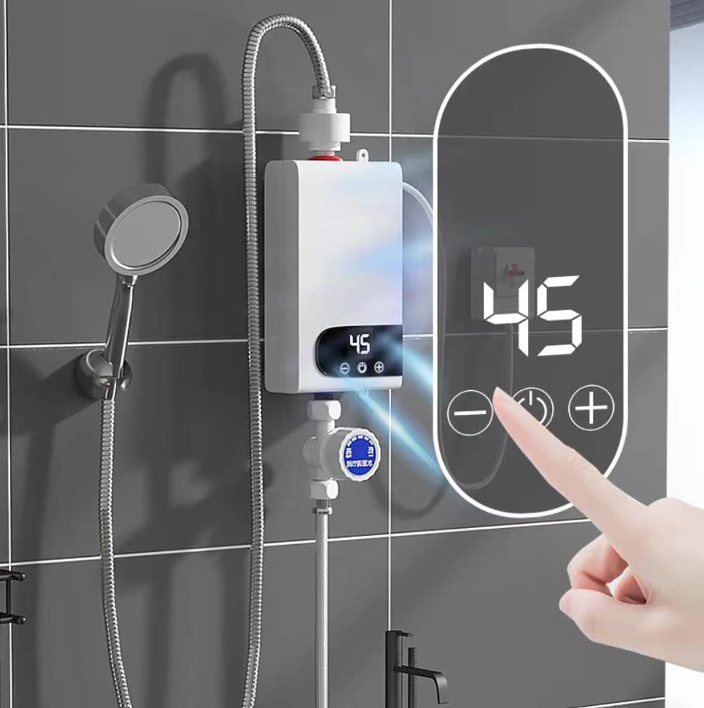 **Instant Electric Tankless Water Heater for Shower & Kitchen - On-Demand Hot Water Faucet for Bathroom & Sink - Perfect for Small Homes, Apartments & RVs**