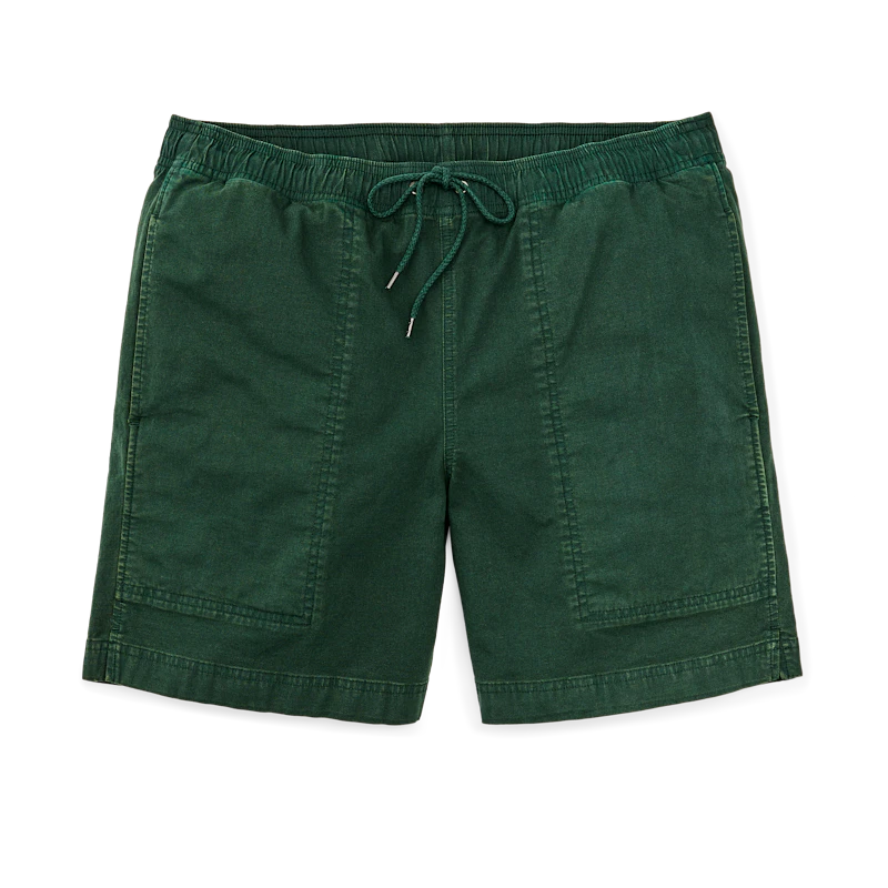 Filson Granite Mountain Pull-On Shorts for Men - Durable Outdoor Hiking Shorts in Pine Needle Green | Perfect for Camping, Fishing & Adventure Travel