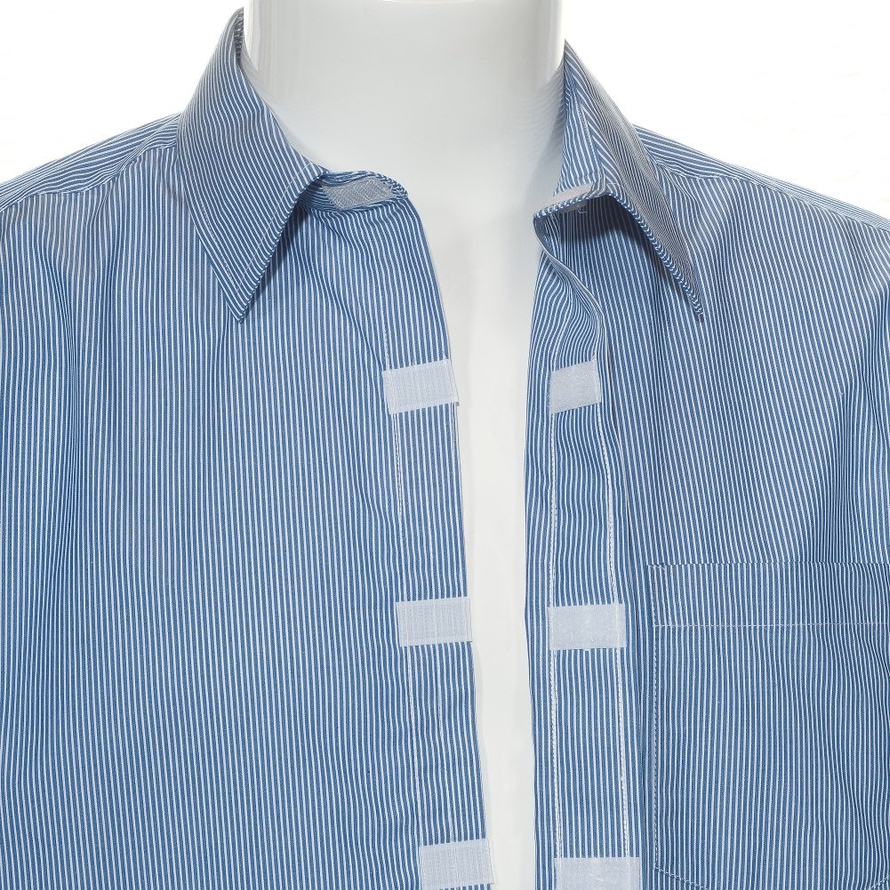 Benefit Wear Men's Adaptive Dress Shirt with Hook-and-Loop Closure - Long Sleeve White Button Down Shirt for Easy Dressing | Perfect for Office, Formal Events & Special Occasions