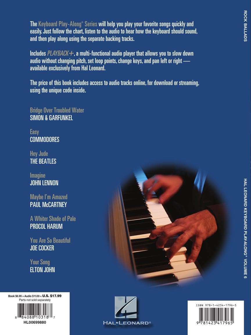 Rock Ballads Keyboard Play-Along Book Vol.6 with Online Audio - Learn & Play Classic Rock Songs | Perfect for Piano Practice, Music Lessons & Home Entertainment