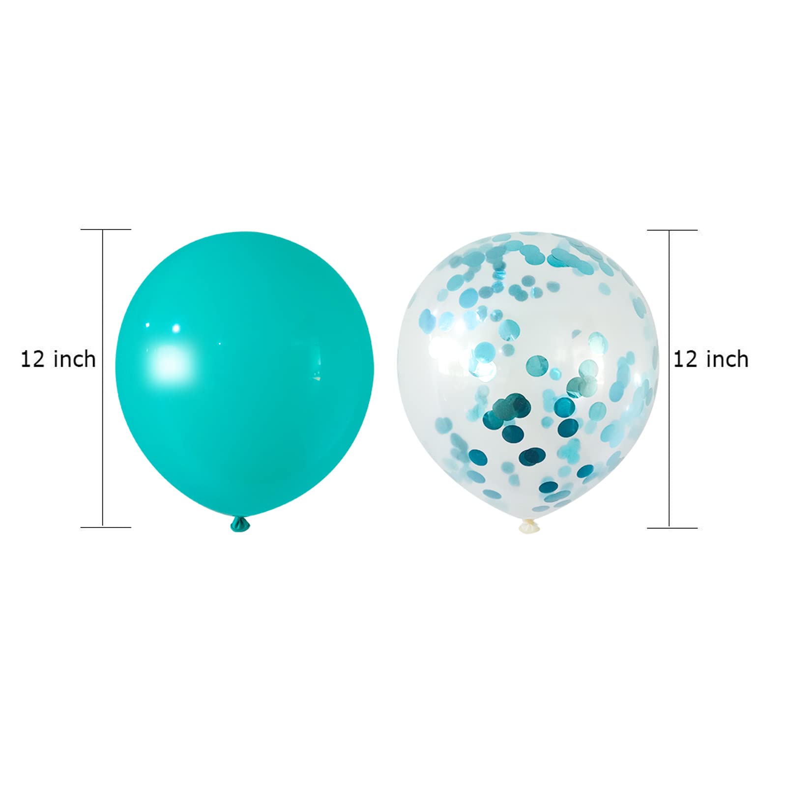 30PCS Teal Turquoise Balloons & Confetti Balloons for Party Decorations - Birthday, Wedding, Engagement, Graduation Supplies | Perfect for Baby Showers, Bridal Showers & Themed Parties