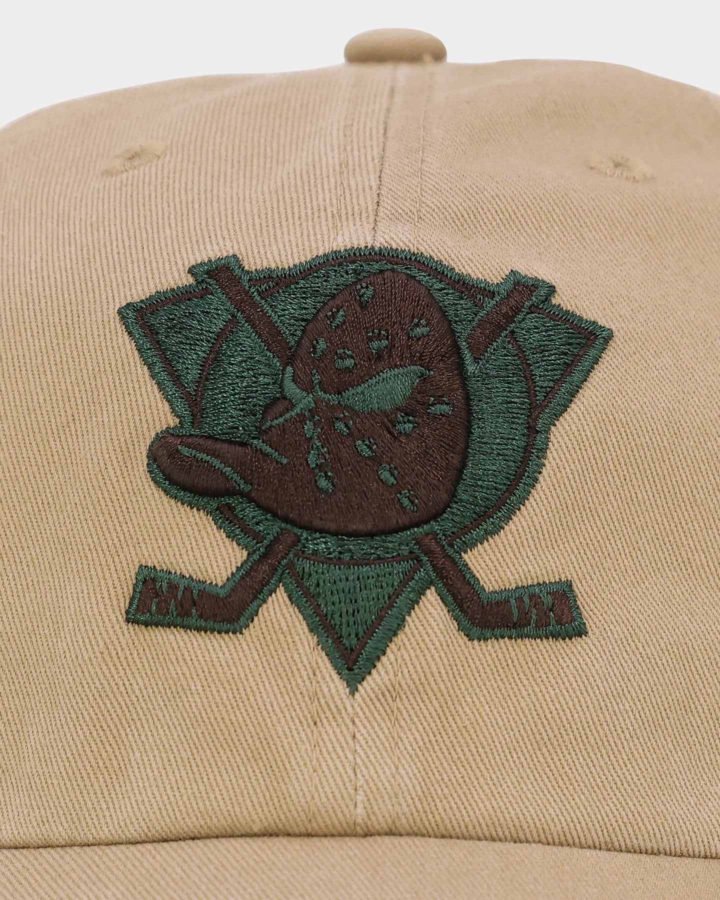 47 Brand Anaheim Ducks 'Croc Hunter' Snapback Hat - Khaki/Dark Green Adjustable Baseball Cap for Men & Women - Perfect for Sports Fans, Outdoor Activities and Casual Wear