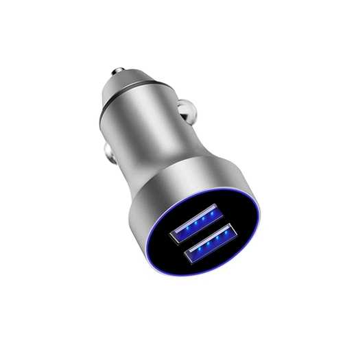 Bakeey Mini 2.4A Fast Dual USB Car Charger with LED Light - Compatible with iPhone S8/S9, Xiaomi 6, OnePlus 5 - Perfect for Road Trips & Emergency Charging in Vehicles