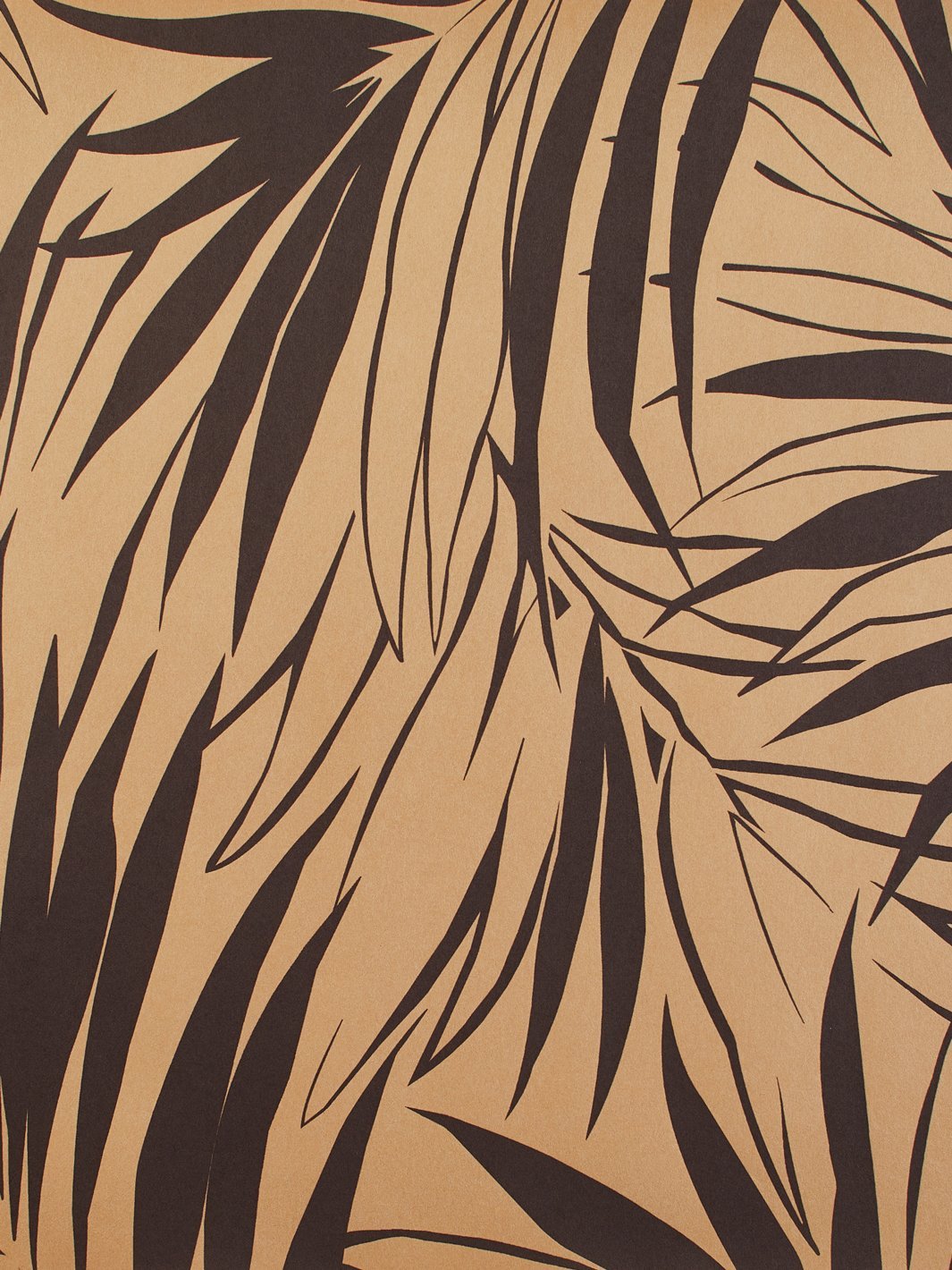 Wallshoppe Majesty Palm Kraft Wallpaper in Chocolate Brown - Perfect for Living Room, Bedroom & Home Office Decor