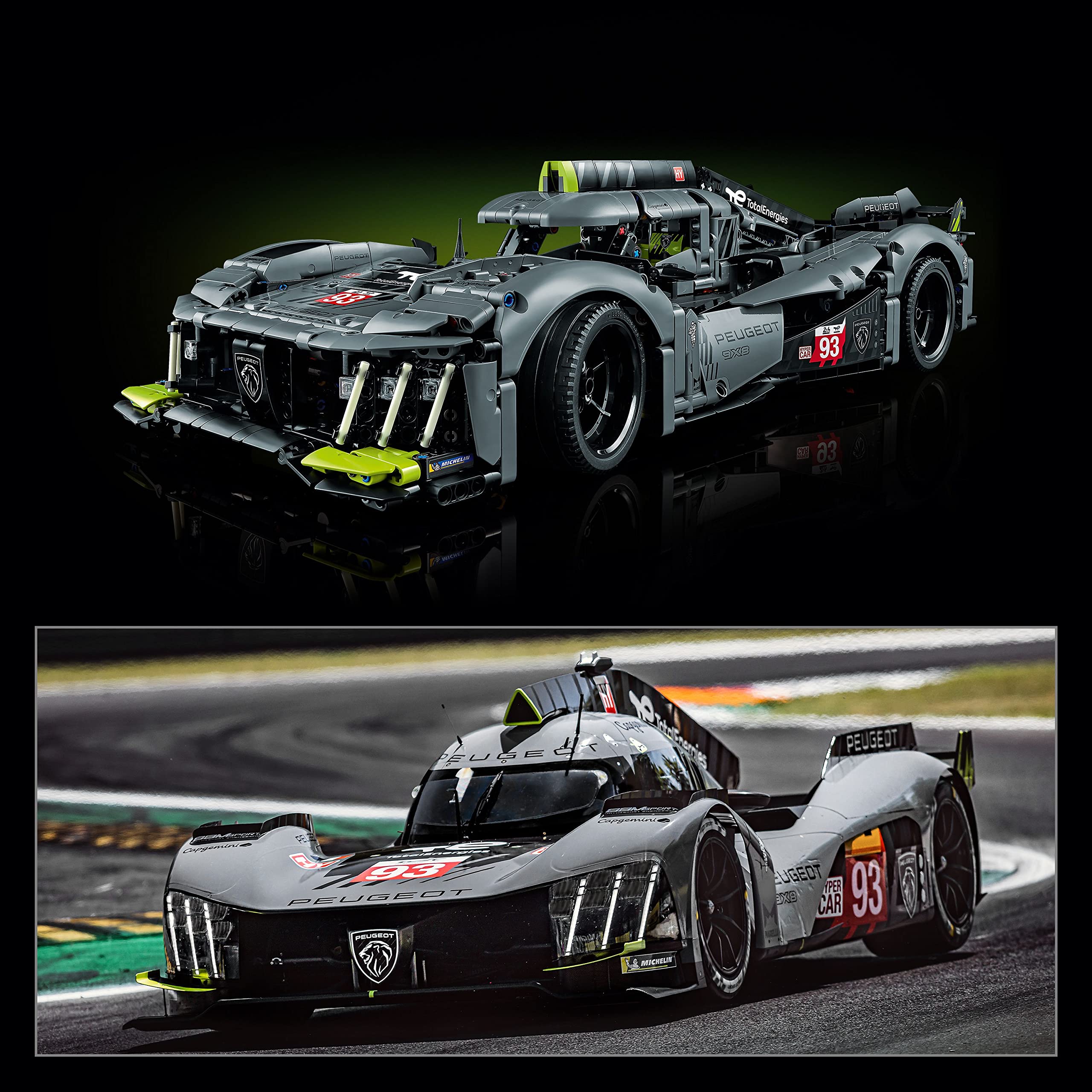 LEGO Technic Peugeot 9X8 24H Le Mans Hybrid Hypercar 42156 - 1:10 Scale Collectible Race Car Building Kit for Adults & Teens, Perfect Gift for Motorsport Fans | Build & Display Your Own Detailed Racing Car Model