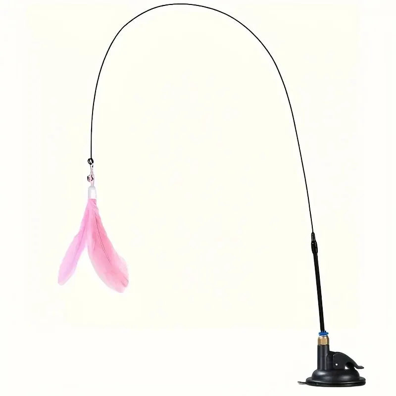 Interactive Cat Teaser Toy with Bell & Feather Wand - Fun Exercise Toy for Indoor Cats, Playtime & Bonding with Your Kitten