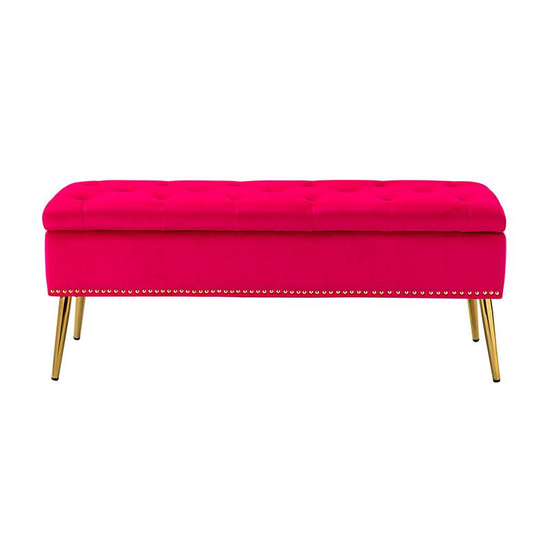 Lenore Upholstered Storage Bench with Cushion Seat - Modern Upholstered Ottoman for Bedroom, Living Room & Entryway - Multi-Functional Storage Furniture for Home Organization