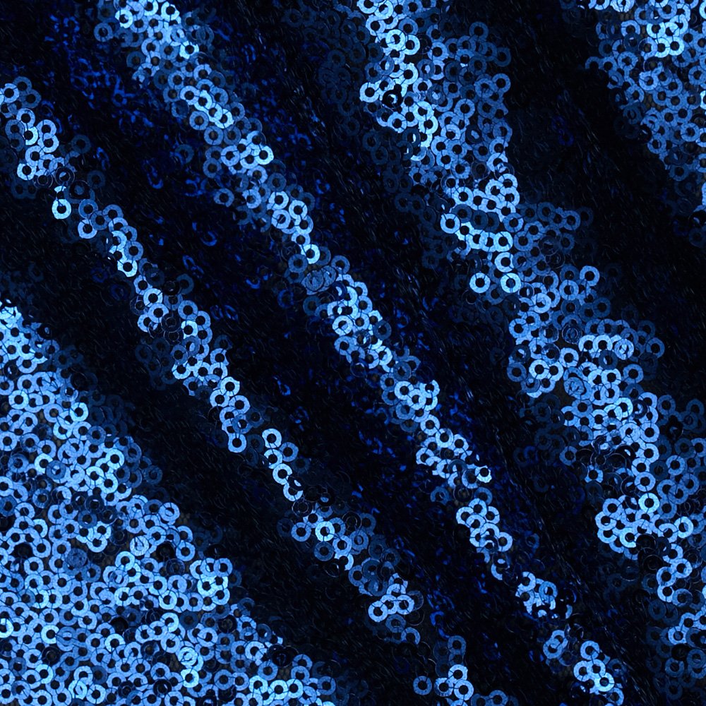 Starlight Sequined Mesh Navy Fabric By The Yard - Sparkling Glitter Fabric for Evening Gowns, Costumes & DIY Crafts - Perfect for Prom Dresses, Dance Costumes & Home Decor Projects
