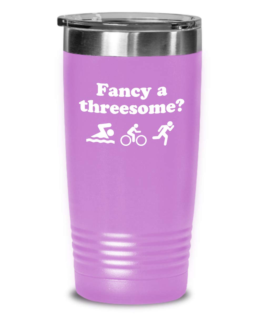 Triathlon Tumbler - Insulated Stainless Steel Water Bottle for Triathletes - Funny Triathlon Gift Idea for Swim Bike Run Athletes - Perfect for Training, Races & Post-Workout Hydration