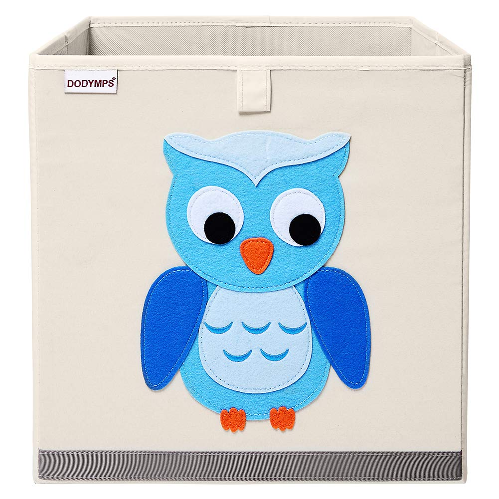 Foldable Animal Toy Storage Bins - Owl Design Kids Organizer Box for Nursery & Playroom, 13 Inch Collapsible Cube Chest | Perfect for Stuffed Animals, Books & Kids Room Decor