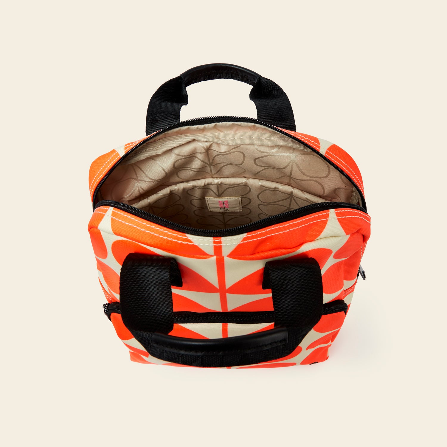 Lotta Backpack - Durable Solid Stem Design in Neon Orange | Stylish & Functional Backpack for School, Travel & Outdoor Adventures
