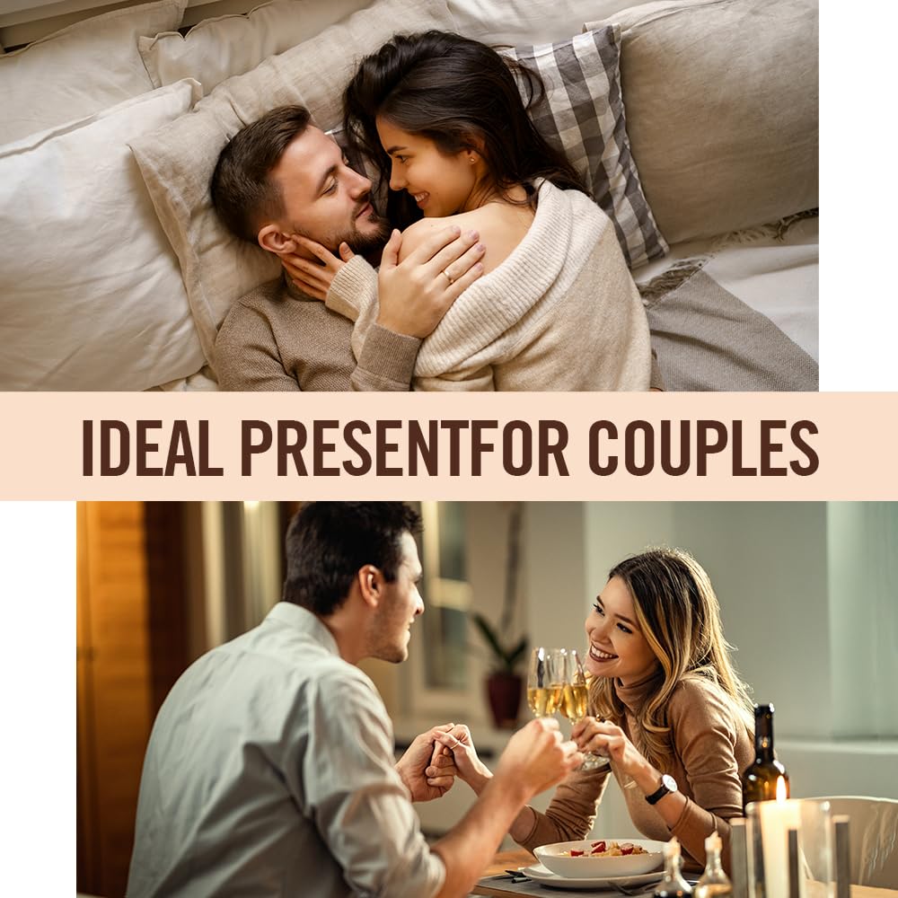 2024 Romantic Wooden Date Night Dice for Couples - Fun Decision Making Game for Food & Activities - Perfect Couple Gift for Boyfriend, Girlfriend or Newlyweds - Great for Anniversary, Valentine's Day & Romantic Evenings at Home