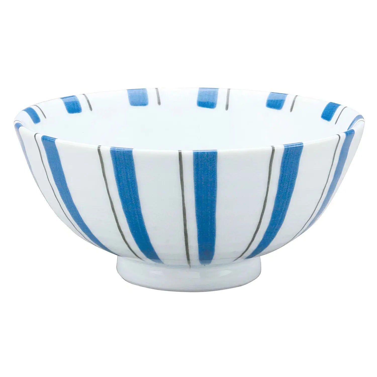 EBM Porcelain Tempered Rice Bowl 4.5 Inch - Traditional Japanese Sometsuke Blue Pattern - Microwave & Dishwasher Safe - Perfect for Sushi, Rice, Noodles & Asian Cuisine